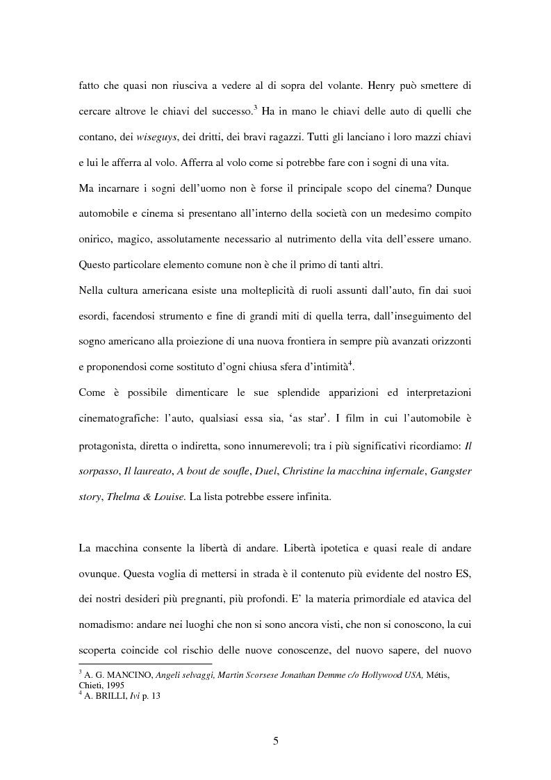Anteprima della tesi: L'automobile nel cinema di Martin Scorsese, Pagina 5