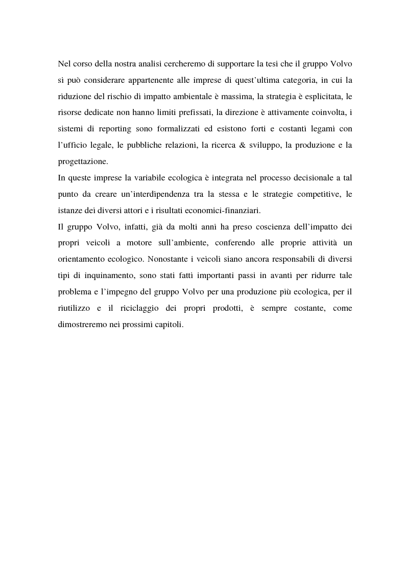 Anteprima della tesi: La gestione ambientale nel settore automobilistico: il caso del gruppo Volvo, Pagina 10