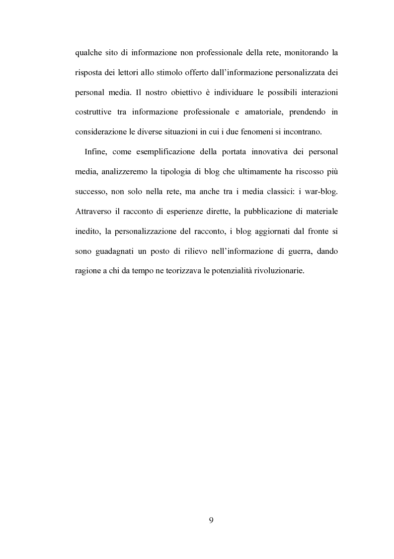Anteprima della tesi: Blog: l'informazione al tempo dei personal media, Pagina 7