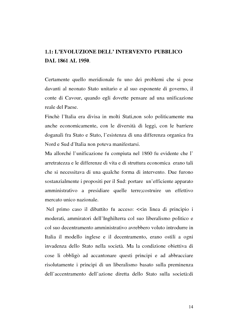 Anteprima della tesi: I procedimenti e gli istituti finalizzati allo sviluppo economico: i patti territoriali e i PIT, Pagina 14