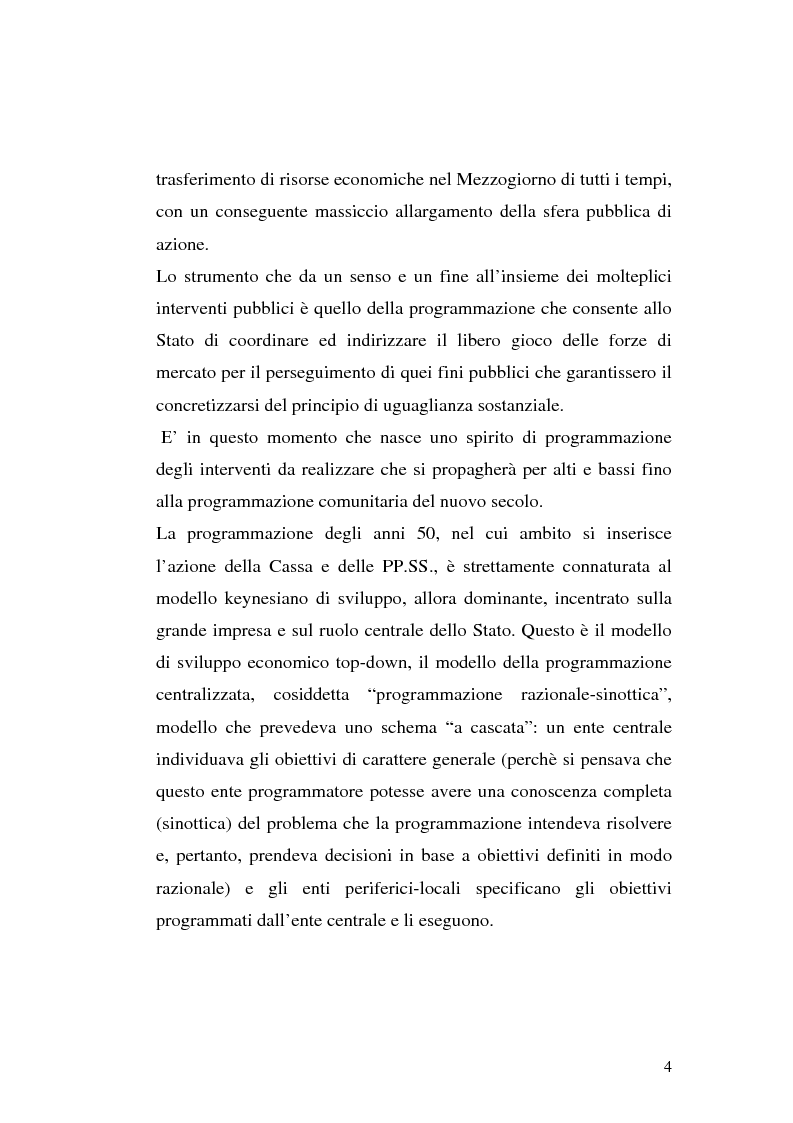 Anteprima della tesi: I procedimenti e gli istituti finalizzati allo sviluppo economico: i patti territoriali e i PIT, Pagina 4