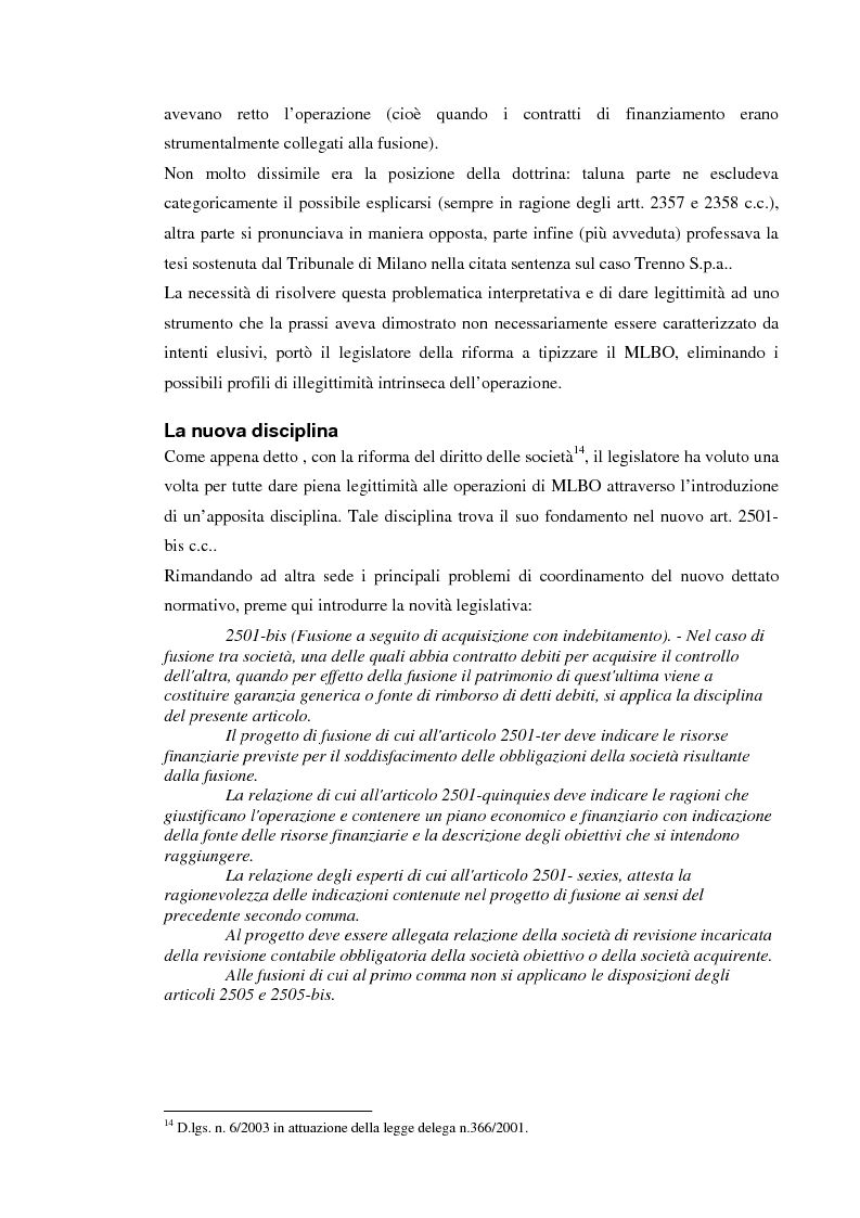 Anteprima della tesi: Le operazioni di ''merger leveraged buy-out'' nella prospettiva della banca finanziatrice, Pagina 5