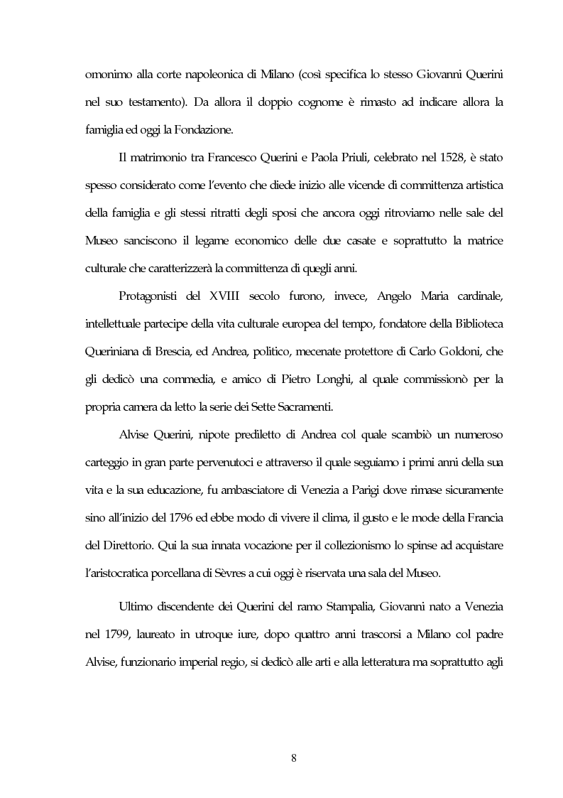 Anteprima della tesi: Il Museo Querini Stampalia da galleria patrizia a macchina della memoria. Appunti per una storia, 1869- 2004, Pagina 8