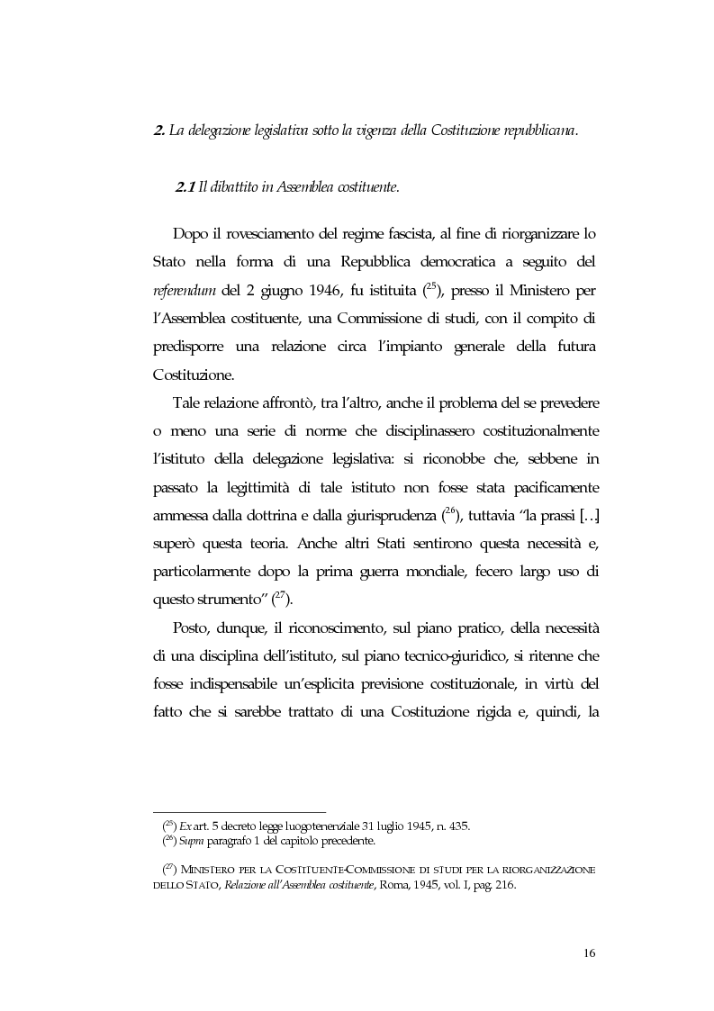Anteprima della tesi: L'intervento delle Camere nell'esercizio dei poteri legislativi delegati al Governo in Italia ed in Spagna, Pagina 11