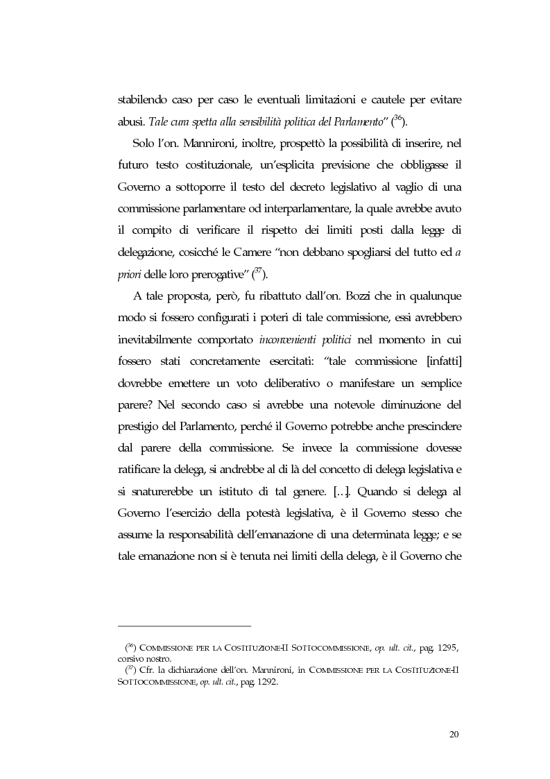 Anteprima della tesi: L'intervento delle Camere nell'esercizio dei poteri legislativi delegati al Governo in Italia ed in Spagna, Pagina 15
