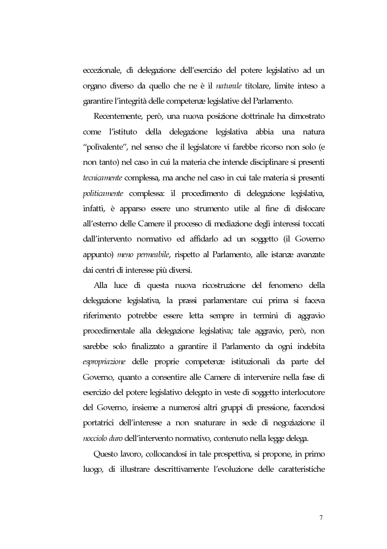 Anteprima della tesi: L'intervento delle Camere nell'esercizio dei poteri legislativi delegati al Governo in Italia ed in Spagna, Pagina 2