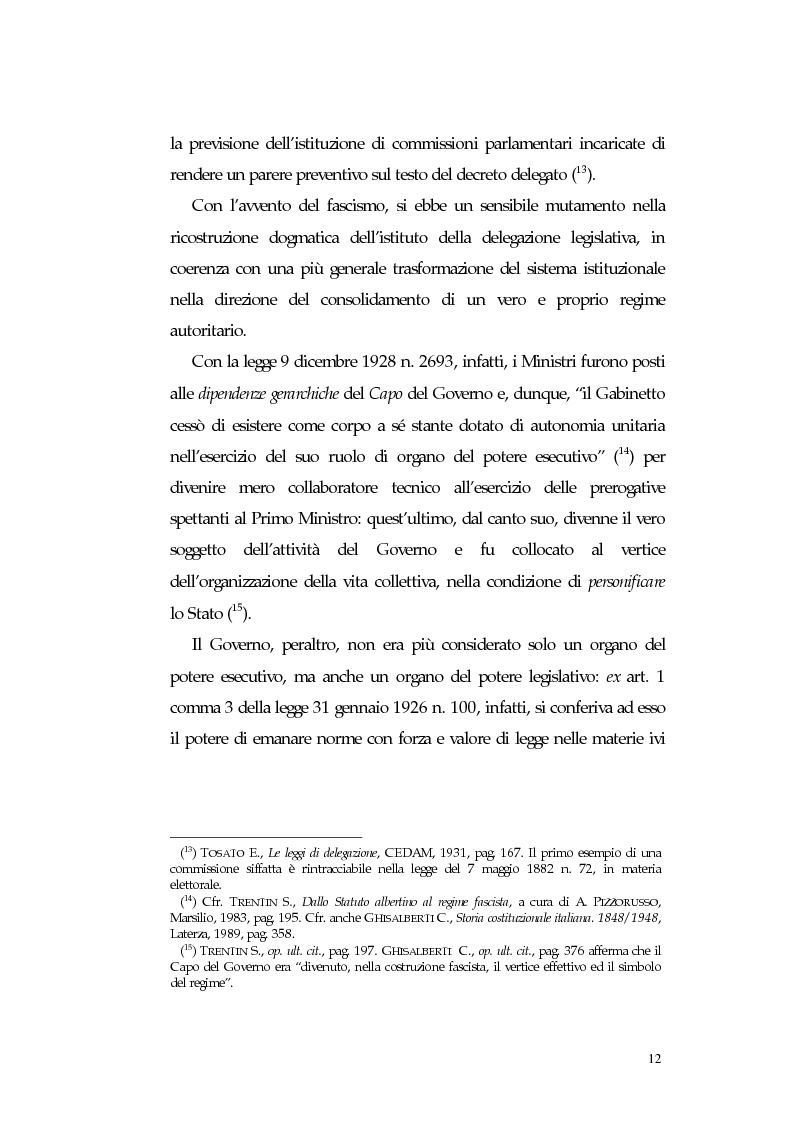 Anteprima della tesi: L'intervento delle Camere nell'esercizio dei poteri legislativi delegati al Governo in Italia ed in Spagna, Pagina 7