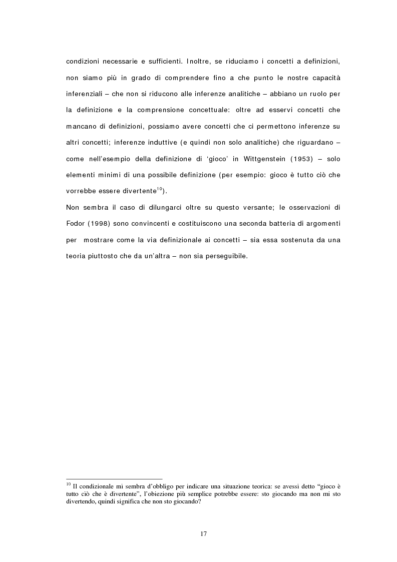Anteprima della tesi: Concetti, similarità e teoria: verso il modello ibrido, Pagina 15