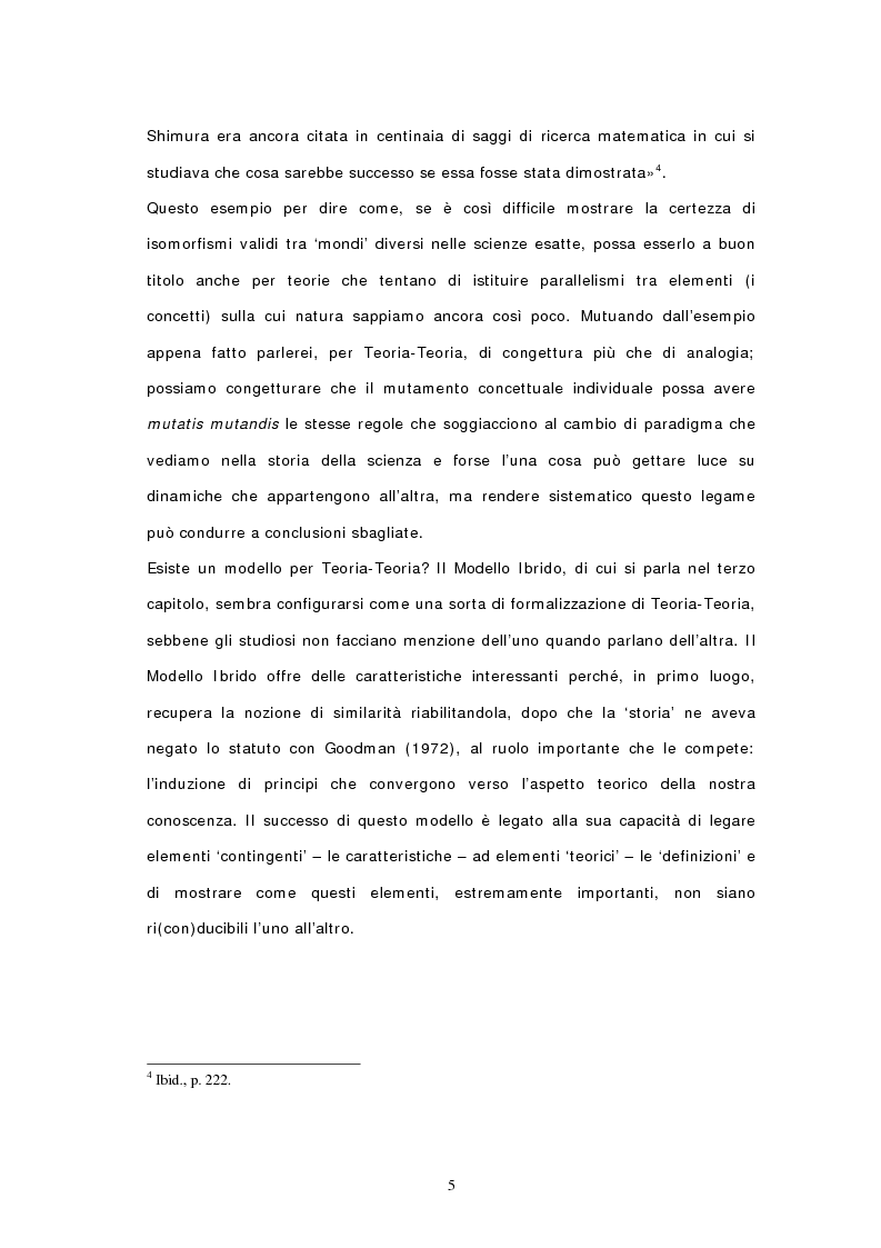Anteprima della tesi: Concetti, similarità e teoria: verso il modello ibrido, Pagina 3