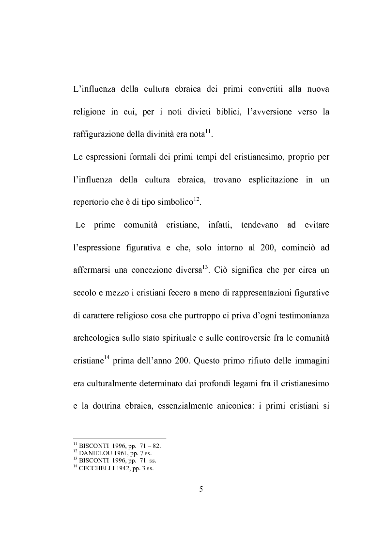 Anteprima della tesi: I programmi iconografici nell'arte cristiana dal tardo antico all'alto medioevo, Pagina 5