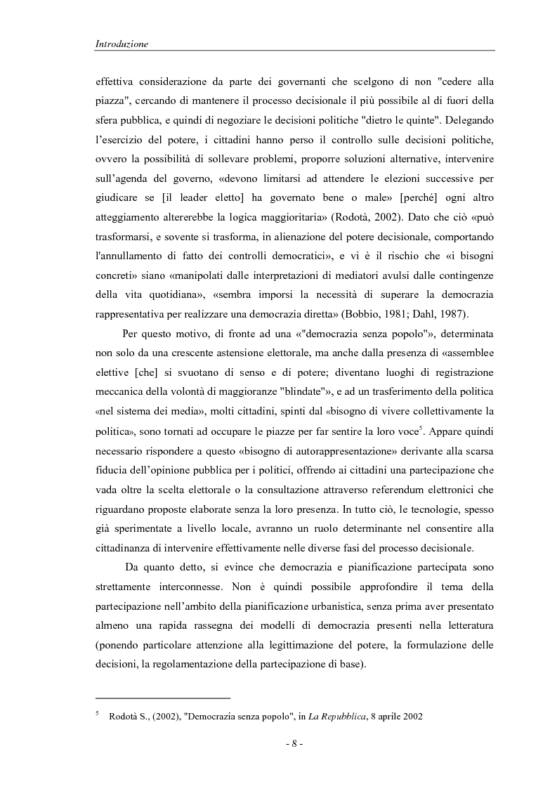 Anteprima della tesi: La pianificazione partecipativa: teorie e tecniche. Un esempio di integrazione di diversi strumenti: GioCoMo., Pagina 5
