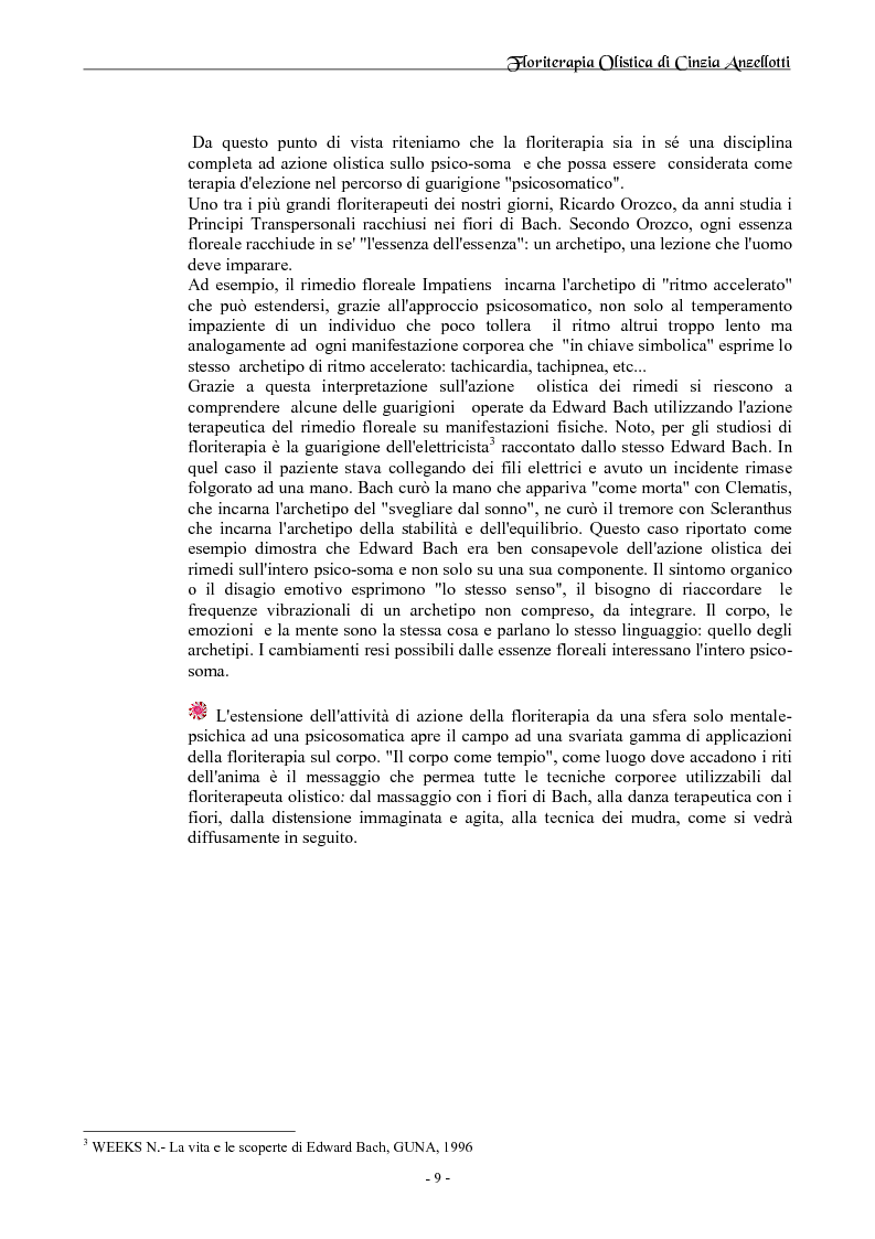 Anteprima della tesi: Floriterapia Olistica- I fiori di Bach per il naturopata RIZA, Pagina 5