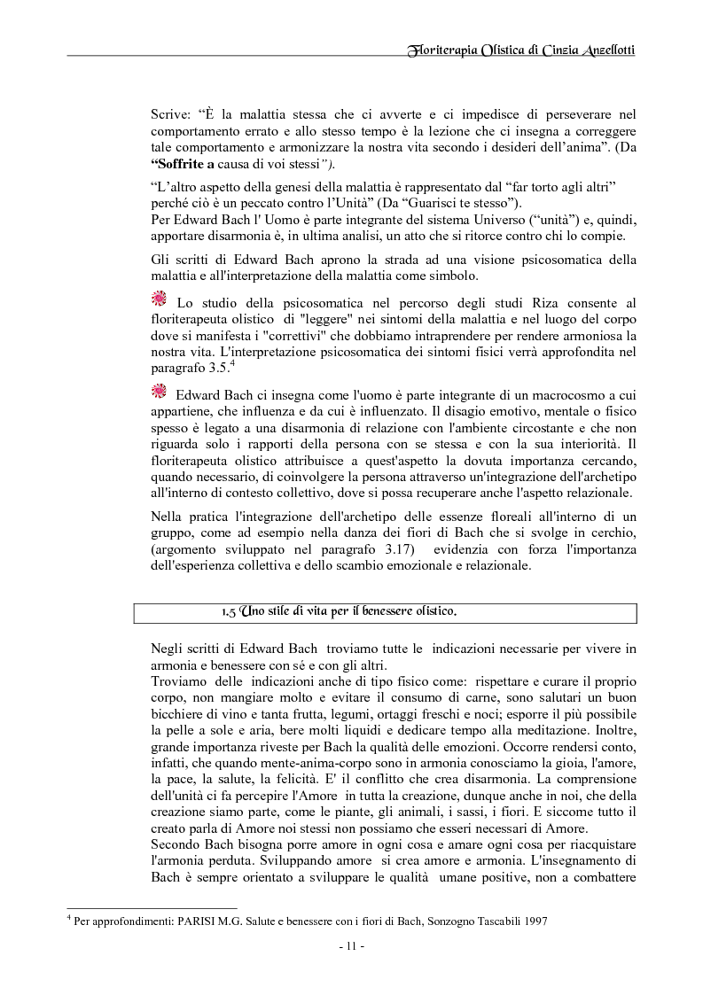 Anteprima della tesi: Floriterapia Olistica- I fiori di Bach per il naturopata RIZA, Pagina 7