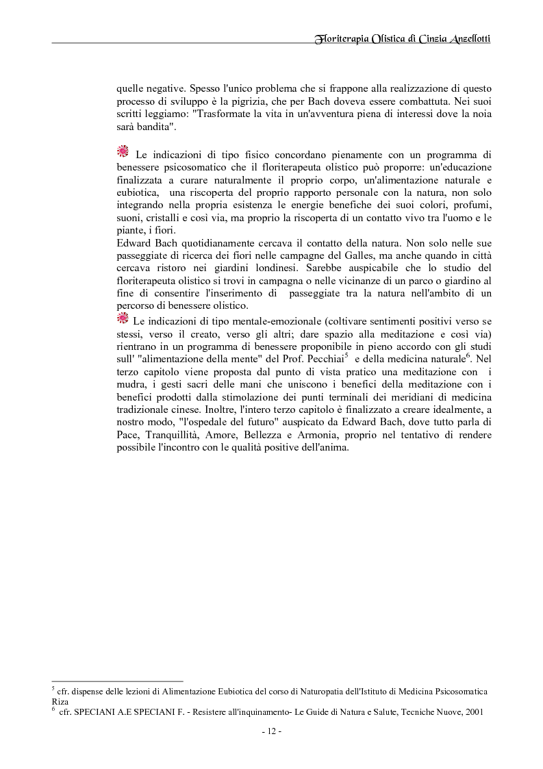 Anteprima della tesi: Floriterapia Olistica- I fiori di Bach per il naturopata RIZA, Pagina 8