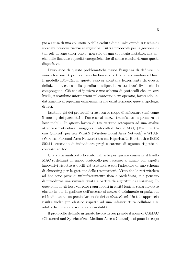 Anteprima della tesi: Un protocollo MAC multicanale per reti wireless ad-hoc, Pagina 3