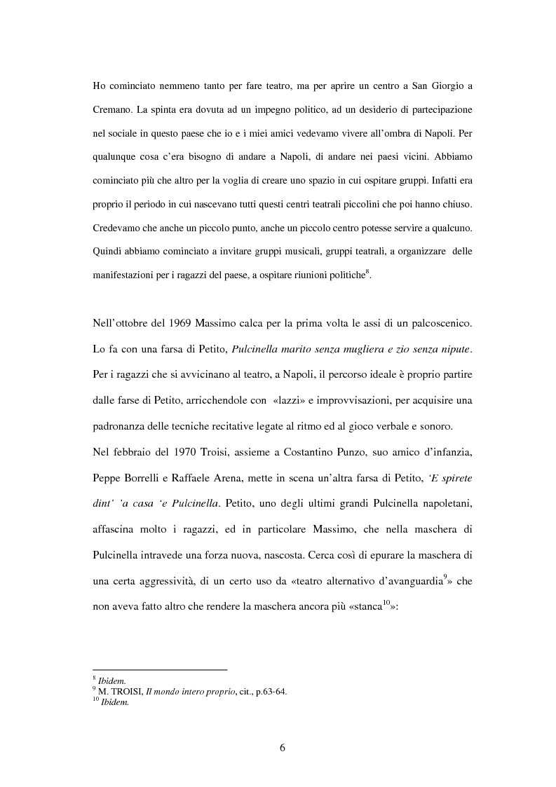 Anteprima della tesi: Il linguaggio teatrale di Massimo Troisi, Pagina 6