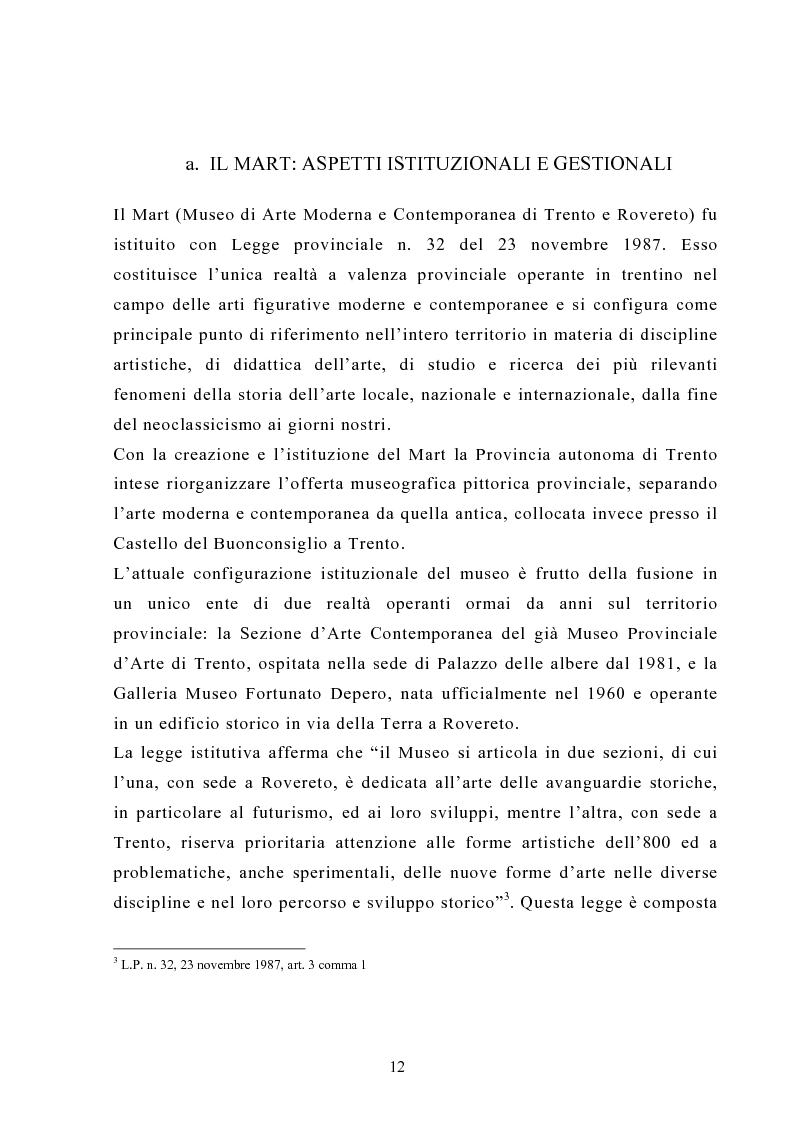 Anteprima della tesi: L'impatto socioculturale del turismo: il Mart di Rovereto, Pagina 12