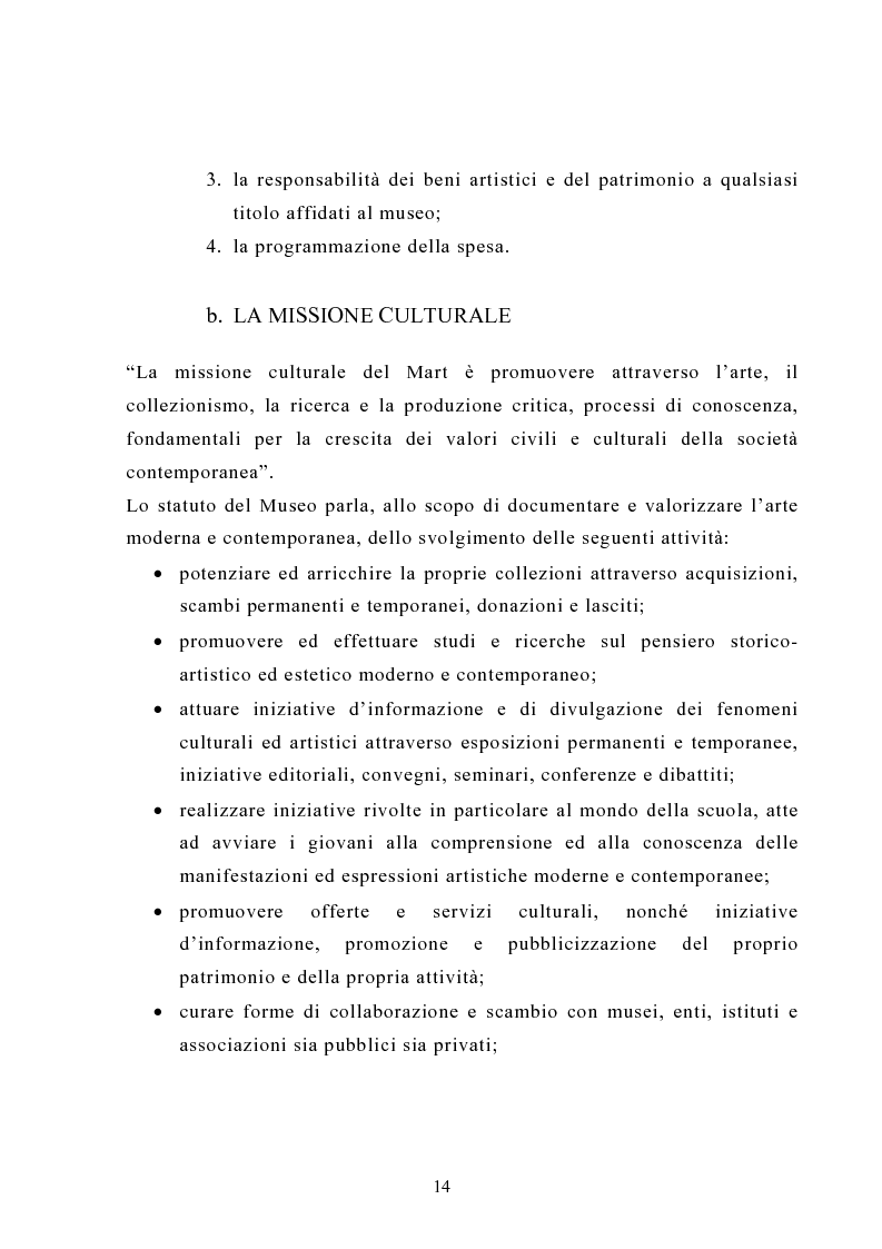 Anteprima della tesi: L'impatto socioculturale del turismo: il Mart di Rovereto, Pagina 14