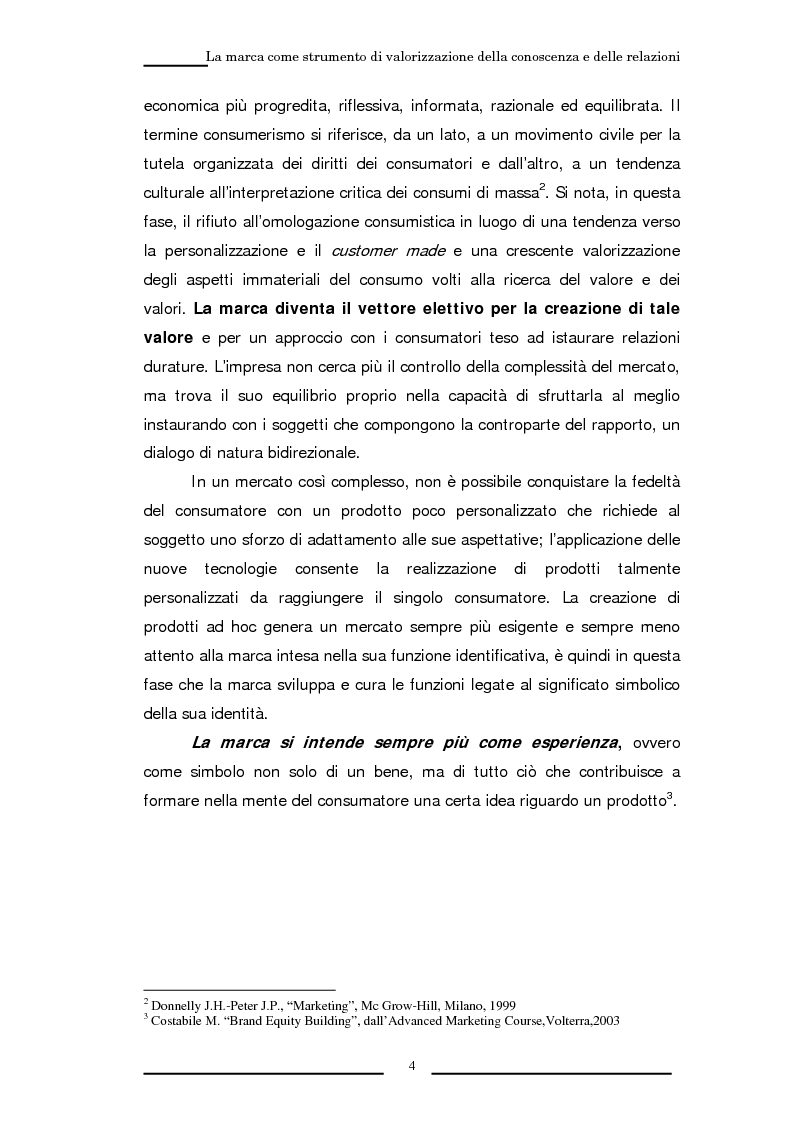 Anteprima della tesi: La marca come strumento di valorizzazione della conoscenza e delle relazioni, Pagina 10