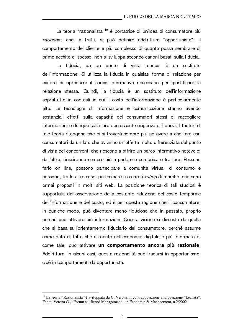 Anteprima della tesi: La marca come strumento di valorizzazione della conoscenza e delle relazioni, Pagina 15