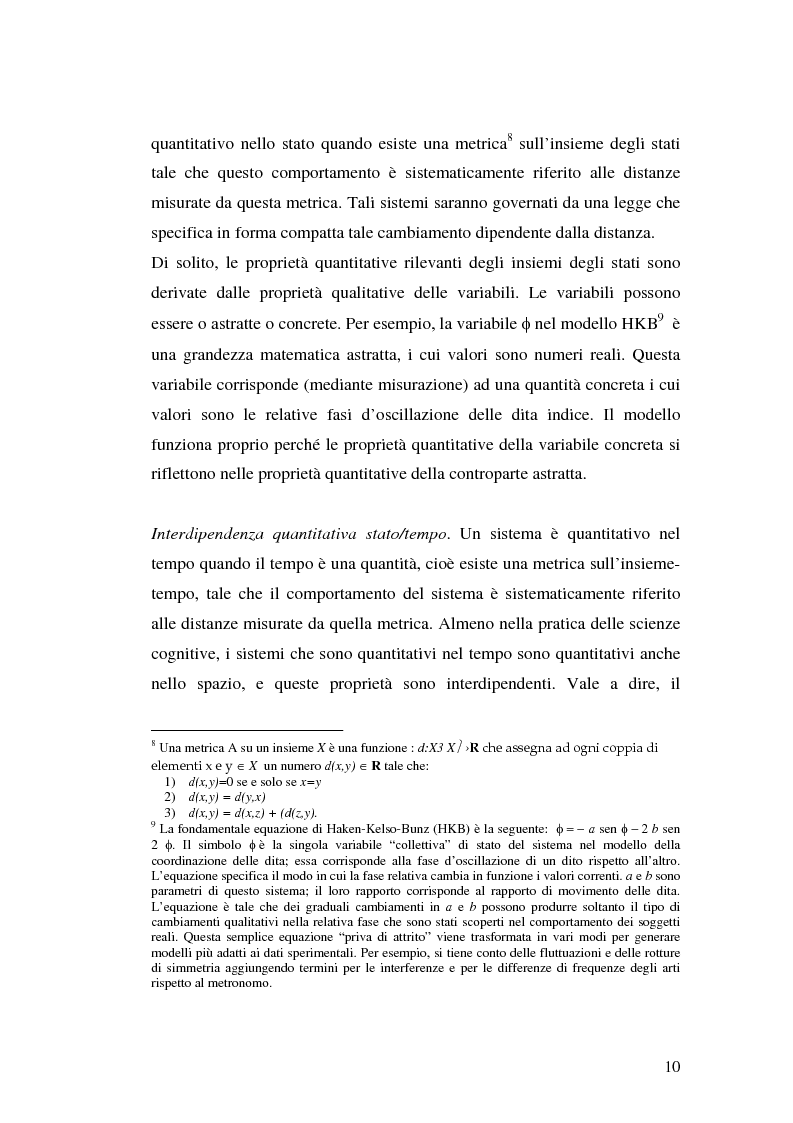 Anteprima della tesi: Agenti cognitivi incorporati. La prospettiva dei sistemi dinamici, Pagina 10