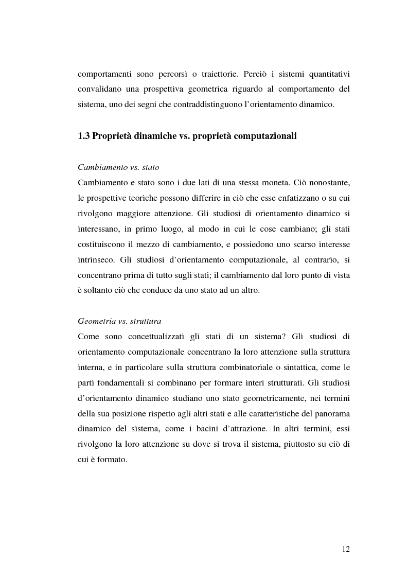 Anteprima della tesi: Agenti cognitivi incorporati. La prospettiva dei sistemi dinamici, Pagina 12