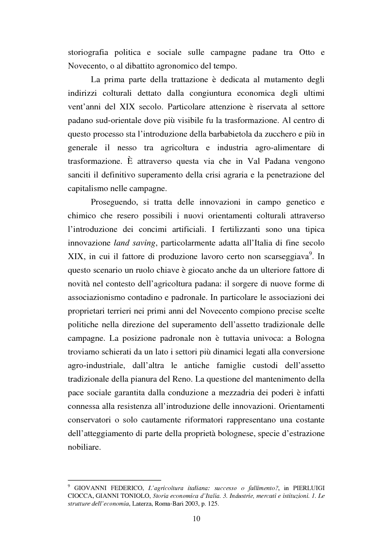 Anteprima della tesi: Agricoltura e innovazioni in Val Padana tra Otto e Novecento, Pagina 4