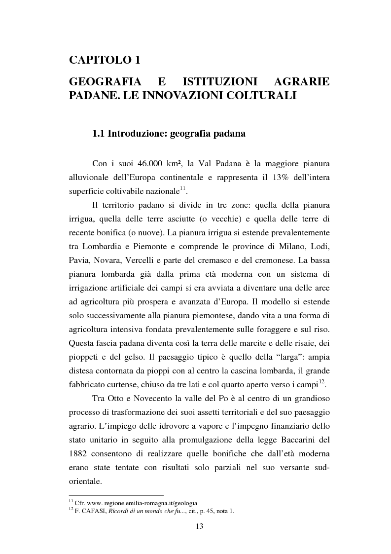 Anteprima della tesi: Agricoltura e innovazioni in Val Padana tra Otto e Novecento, Pagina 7