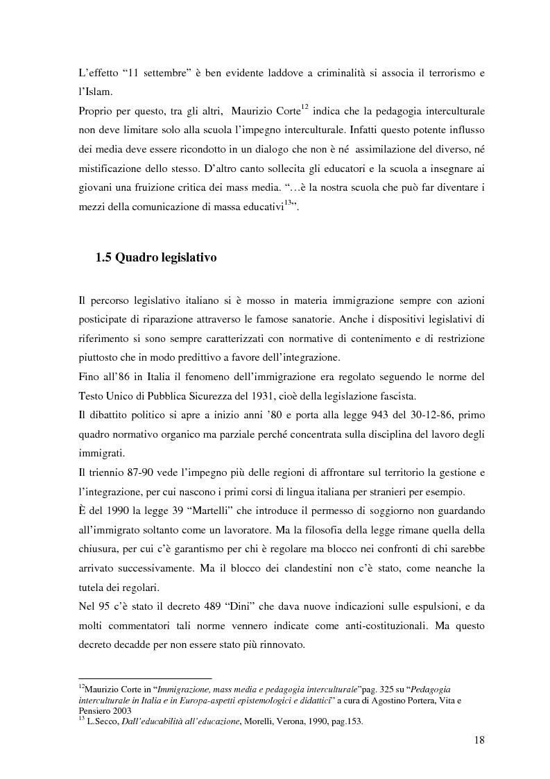 Anteprima della tesi: Politiche dell'immigrazione, modelli d'integrazione e prospettive interculturali in Provincia di Varese, Pagina 15