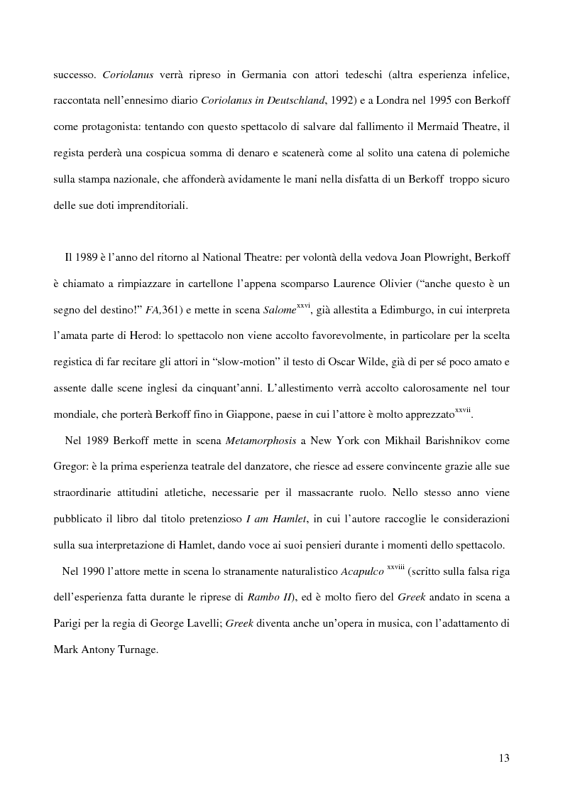Anteprima della tesi: Ricerca e provocazione come vie della fabbrica teatrale: il percorso artistico di Steven Berkoff, Pagina 15