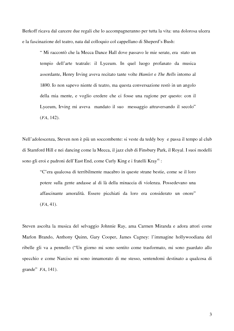 Anteprima della tesi: Ricerca e provocazione come vie della fabbrica teatrale: il percorso artistico di Steven Berkoff, Pagina 5