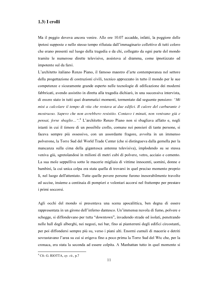 Anteprima della tesi: 11 Settembre 2001 "Per non dimenticare", Pagina 10