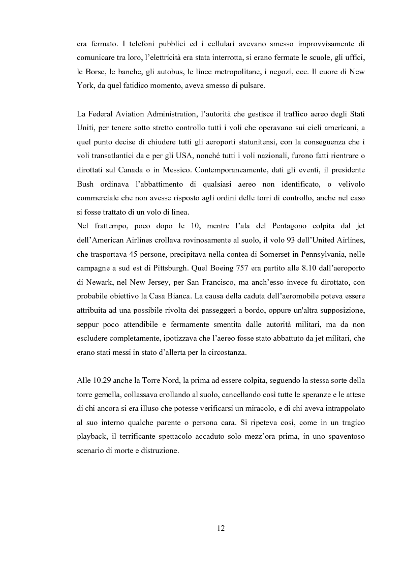 Anteprima della tesi: 11 Settembre 2001 "Per non dimenticare", Pagina 11