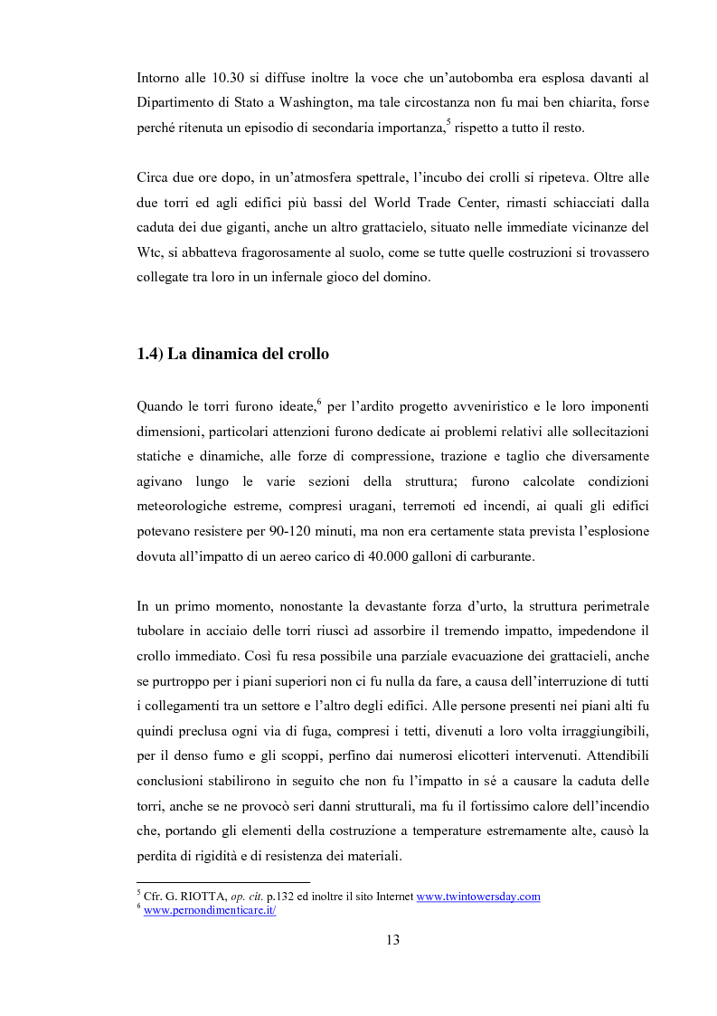 Anteprima della tesi: 11 Settembre 2001 "Per non dimenticare", Pagina 12