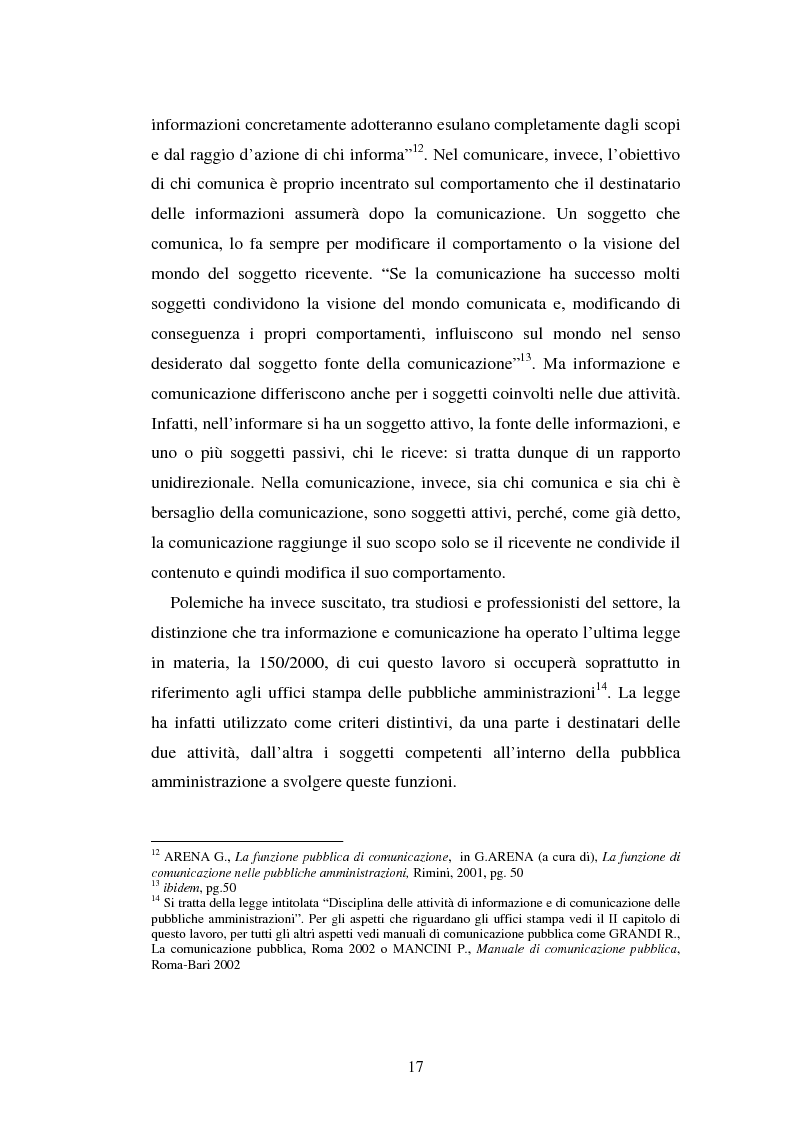 Anteprima della tesi: Gli uffici stampa delle pubbliche amministrazioni, Pagina 10