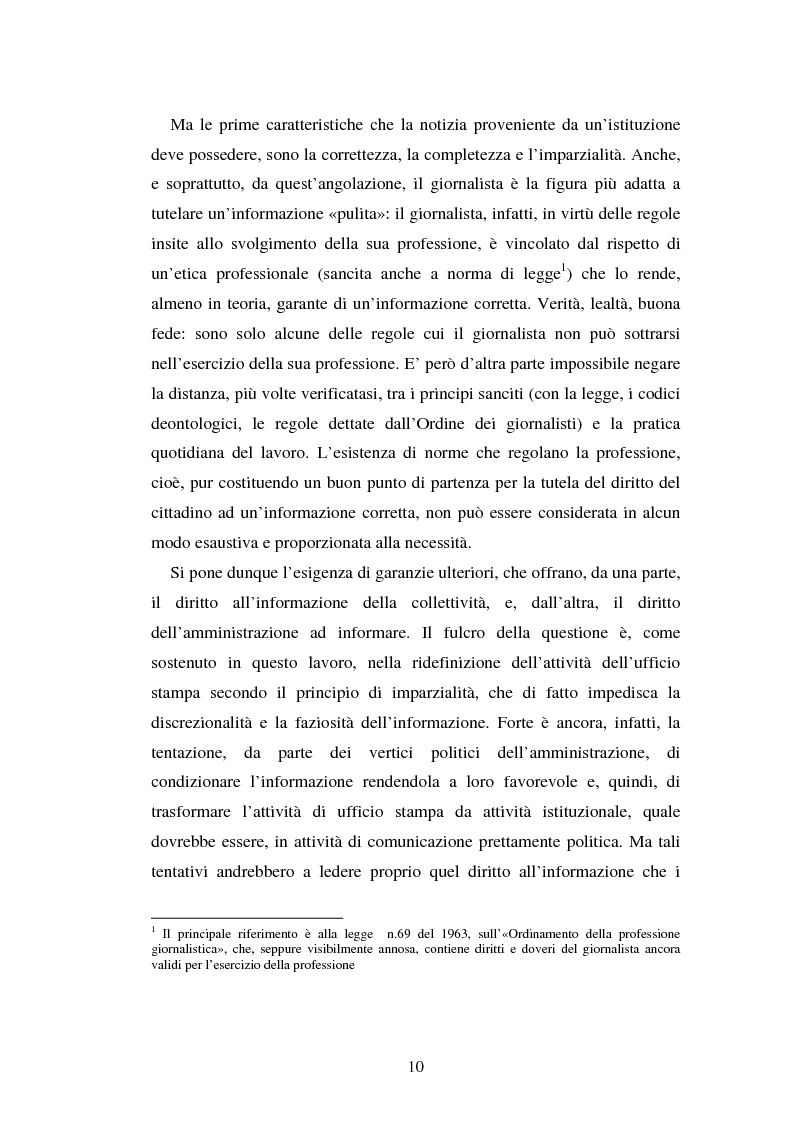 Anteprima della tesi: Gli uffici stampa delle pubbliche amministrazioni, Pagina 3