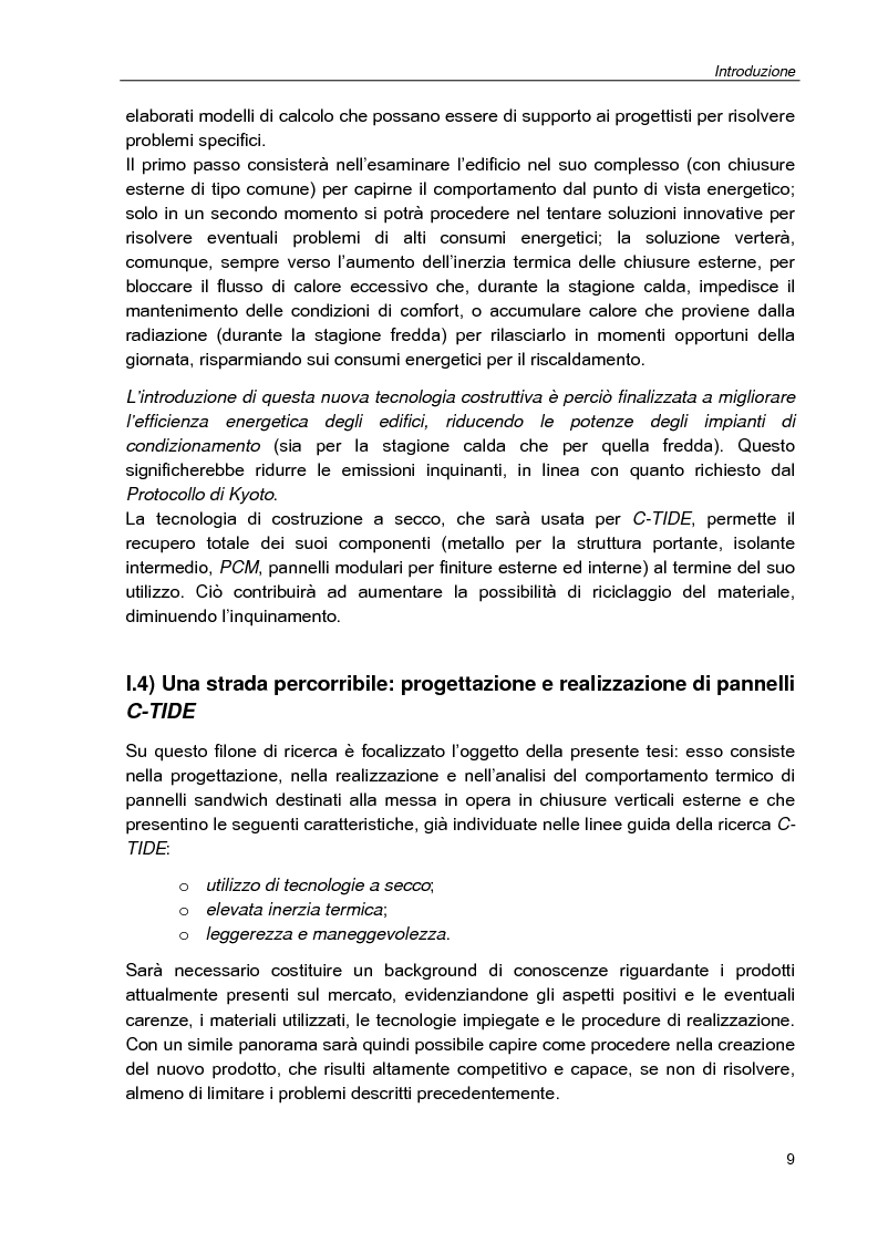 Anteprima della tesi: Progettazione e studio del comportamento termico di pannelli sandwich contenenti materiale a cambiamento di fase (PCM) tramite analisi numerica e sperimentale, Pagina 9