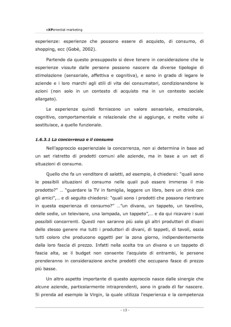 Anteprima della tesi: Experiential marketing. Un'esperienza nel settore dell'arredamento., Pagina 11