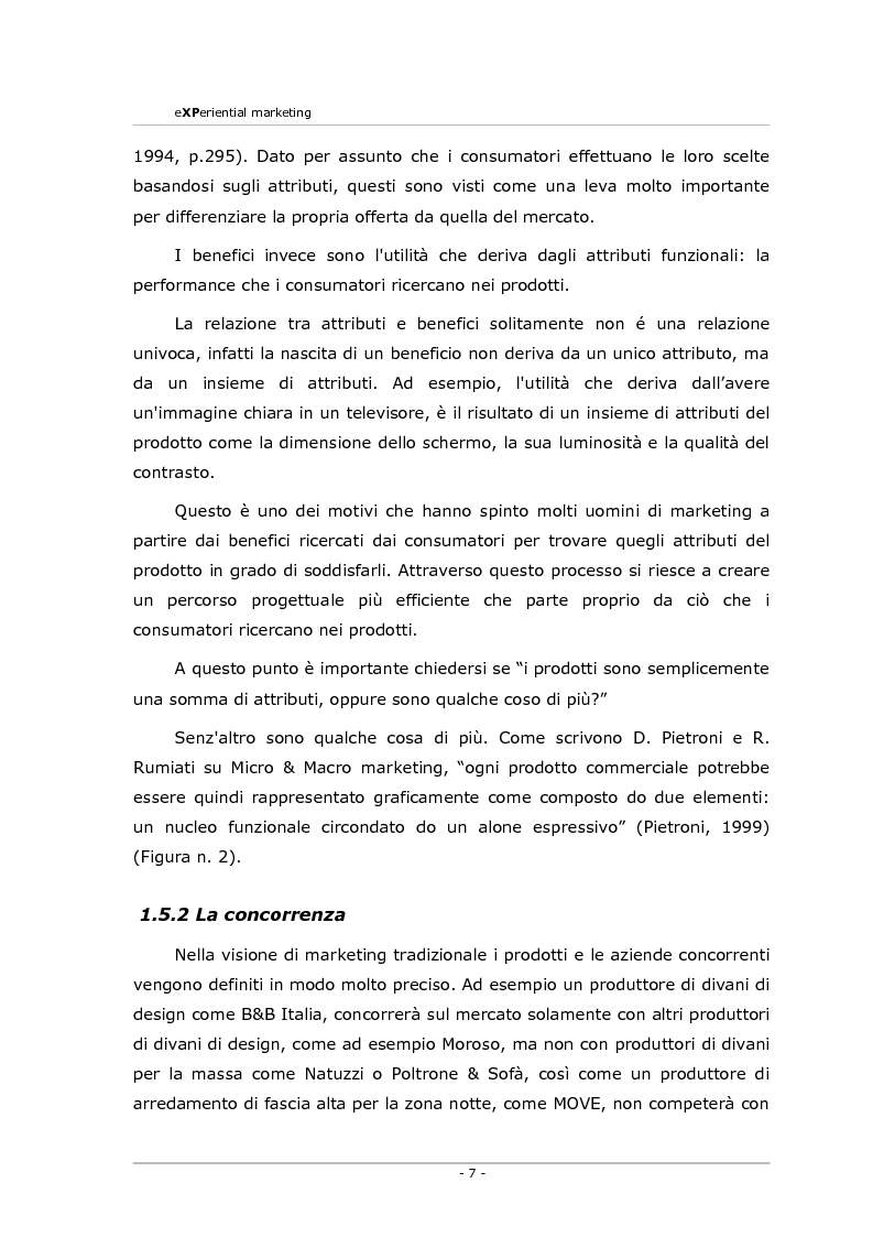 Anteprima della tesi: Experiential marketing. Un'esperienza nel settore dell'arredamento., Pagina 5