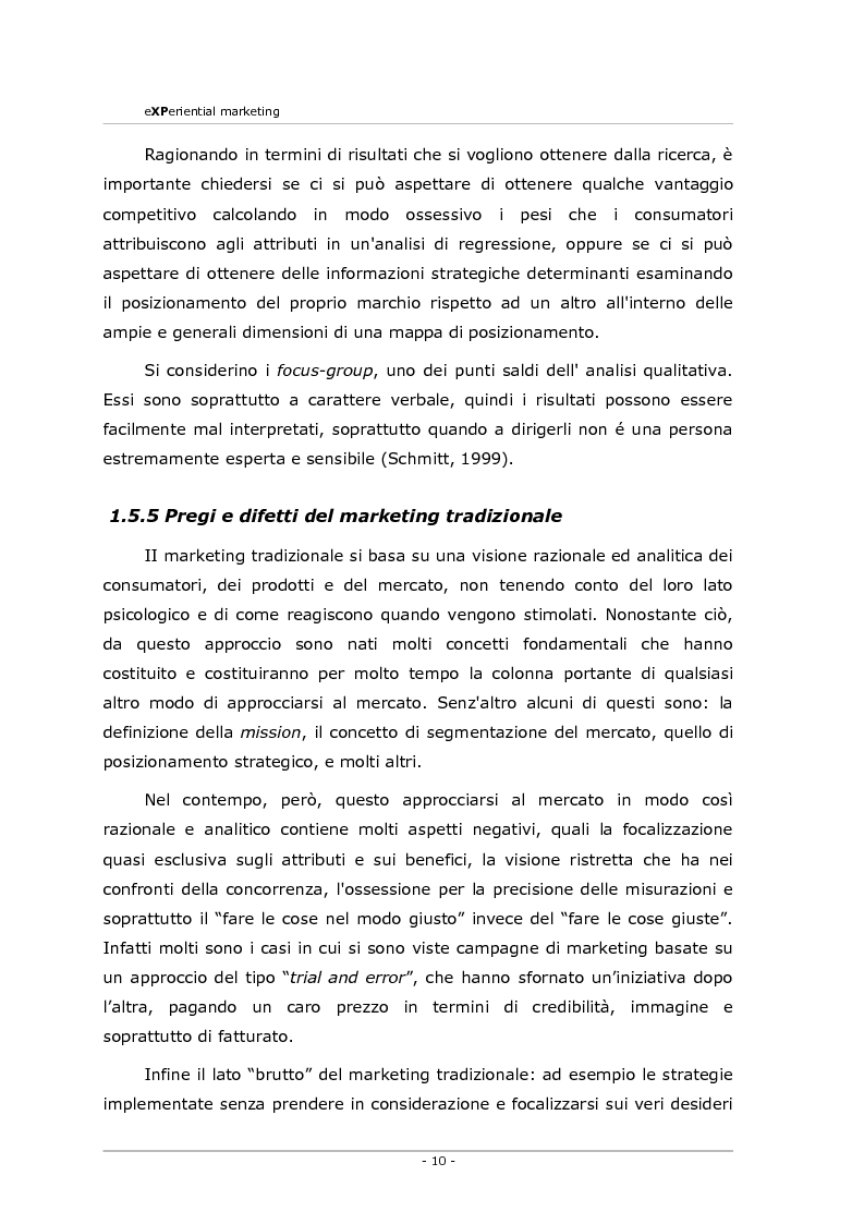 Anteprima della tesi: Experiential marketing. Un'esperienza nel settore dell'arredamento., Pagina 8