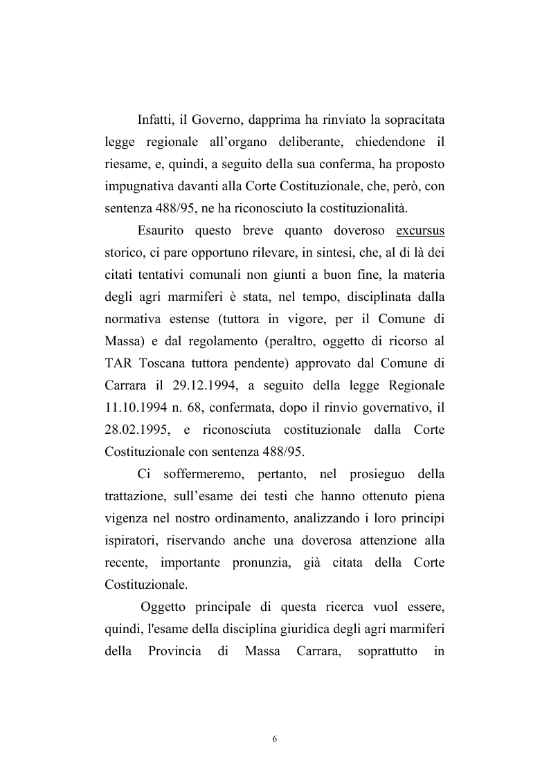 Anteprima della tesi: Disciplina giuridica degli agri marmiferi, Pagina 6