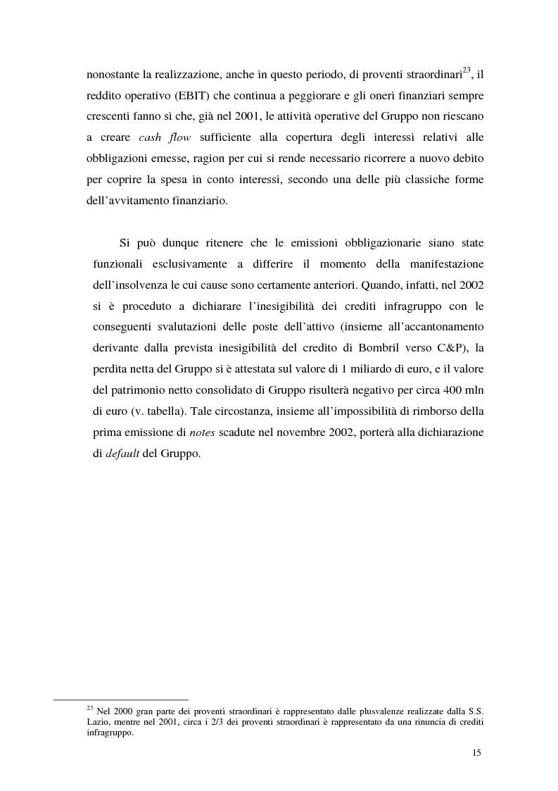 Anteprima della tesi: L'insolvenza del gruppo Cirio: profili giuridici, Pagina 13