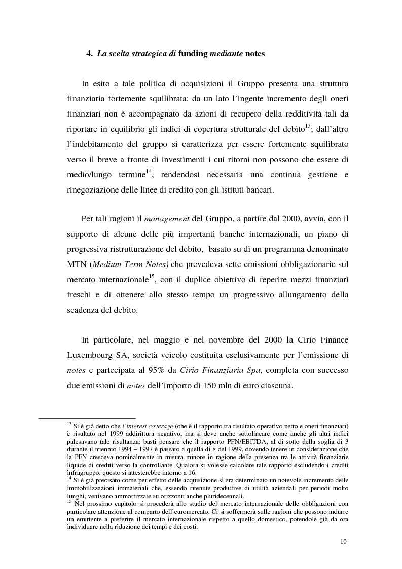 Anteprima della tesi: L'insolvenza del gruppo Cirio: profili giuridici, Pagina 8