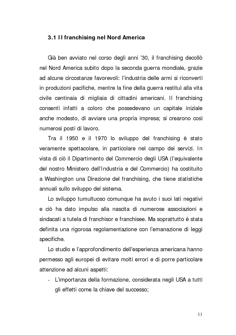 Anteprima della tesi: Verifica di fattibilità di un progetto industriale in franchising. Il caso aziendale CIR.COM Franchises S.p.A., Pagina 11