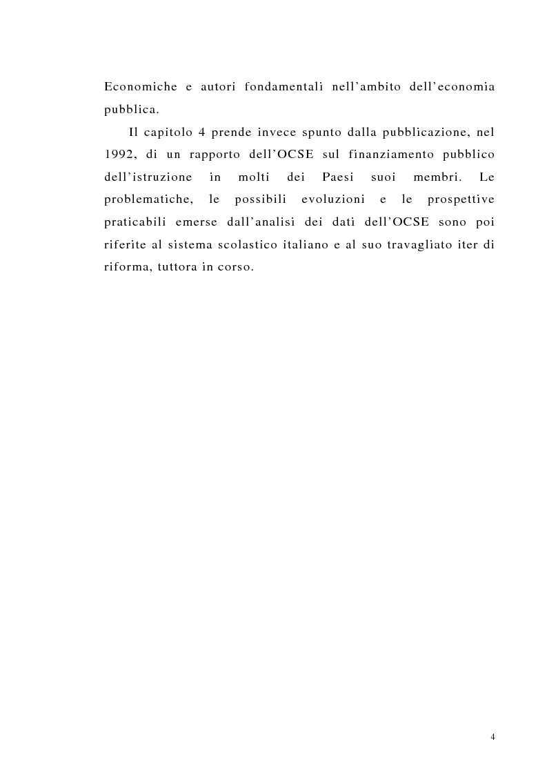 Anteprima della tesi: Teoria del capitale umano e offerta pubblica di istruzione, Pagina 4