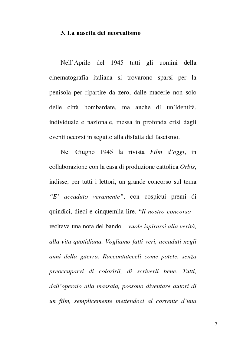Anteprima della tesi: Linguaggio e realtà nel neorealismo cinematografico italiano, Pagina 6