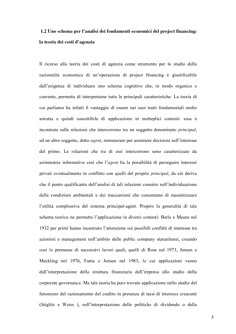 Anteprima della tesi: Il project financing nel settore delle utilities, Pagina 10