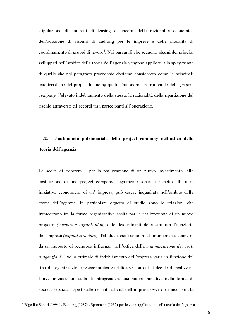 Anteprima della tesi: Il project financing nel settore delle utilities, Pagina 11