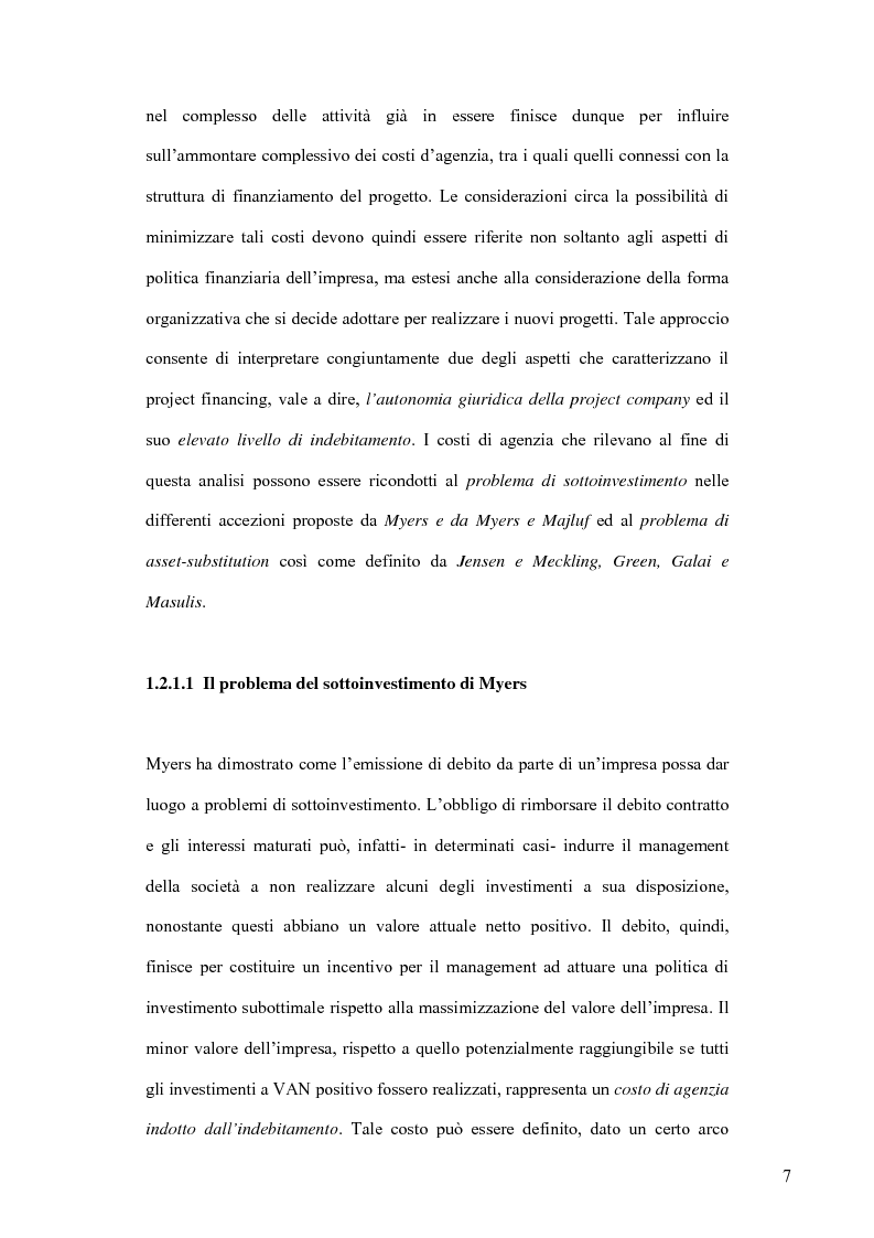 Anteprima della tesi: Il project financing nel settore delle utilities, Pagina 12