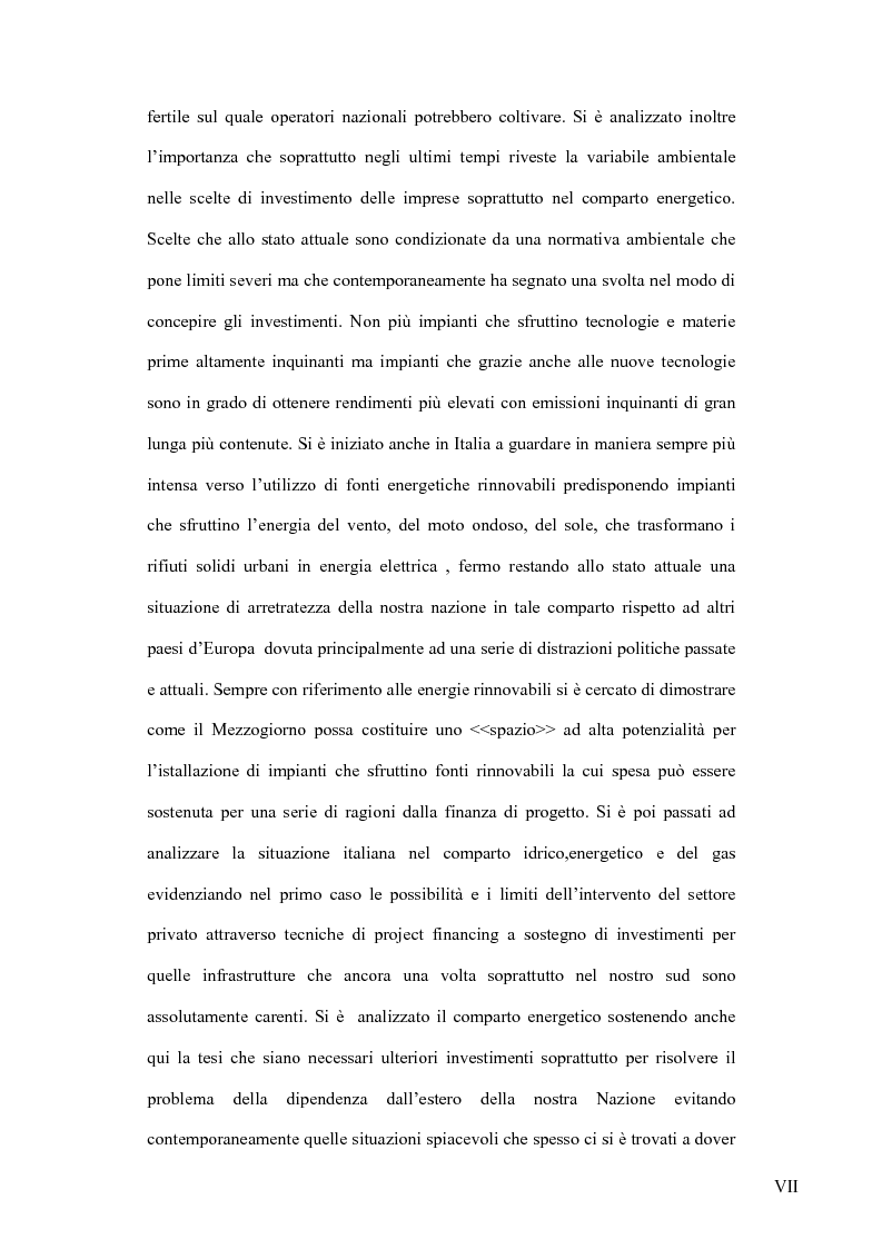 Anteprima della tesi: Il project financing nel settore delle utilities, Pagina 4